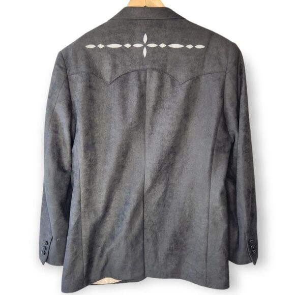 Vintage Pagano West Grey Western Sportcoat sz 44R - Picture 5 of 8